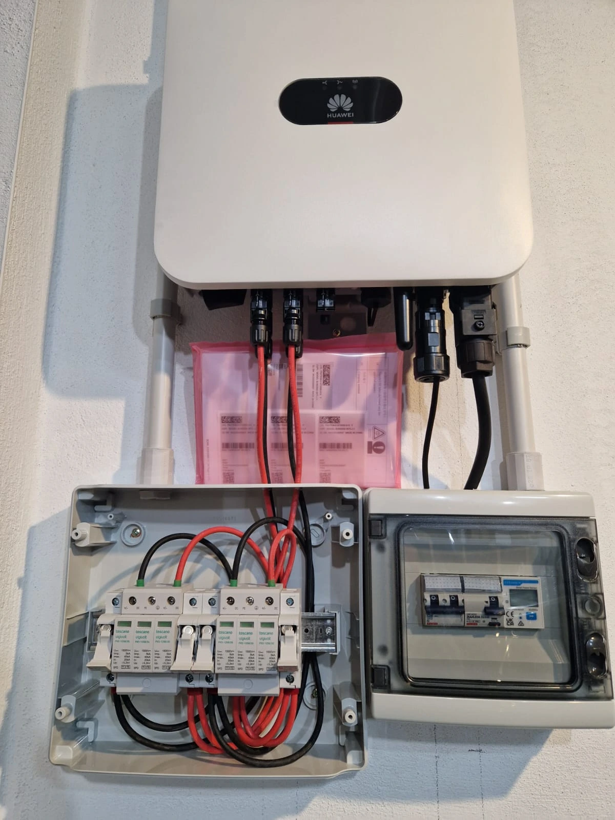 Vista de los módulos fotovoltaicos